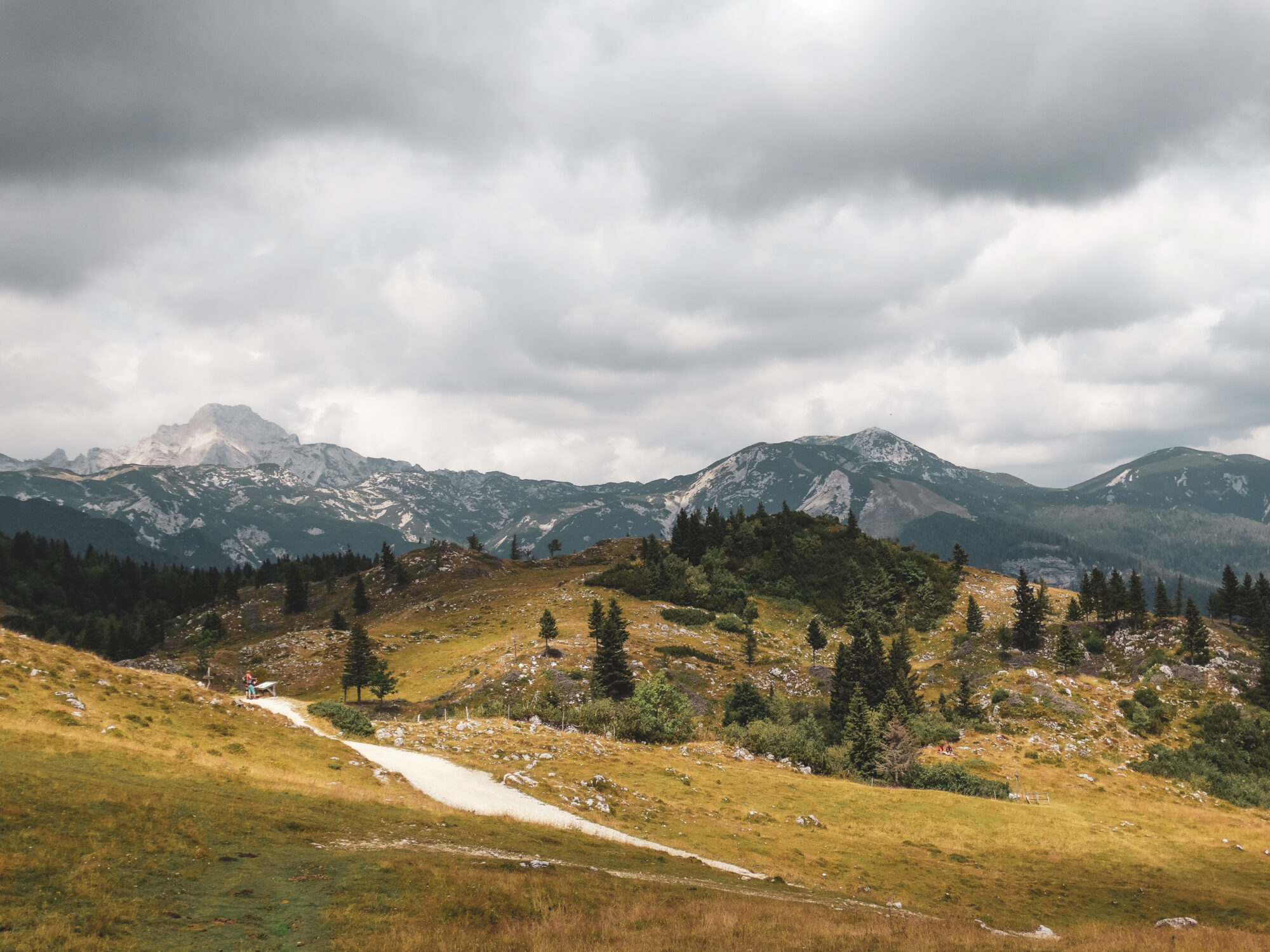 Vue sur les montagne de Velika planina, Slovénie